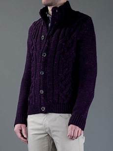 Purple Cashmere Cardigan